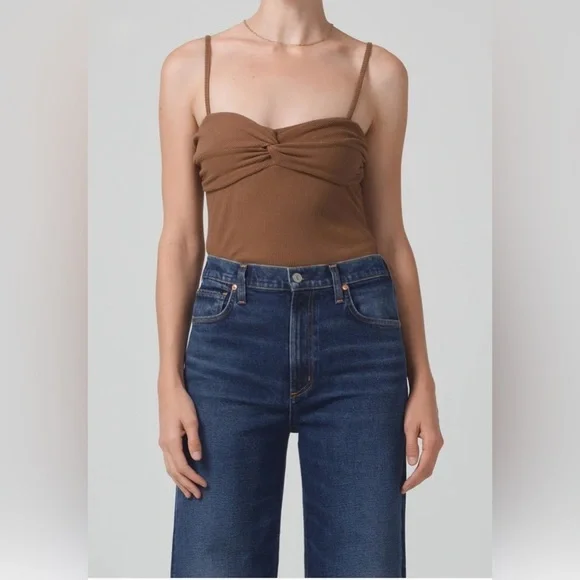 BNWT Citizens Of Humanity Emi Twist Cami size Xs in malt ball - Picture 4 of 5